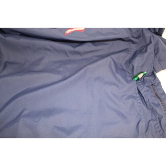 Sports -Tech Budweiser Windbreaker Mens M Navy Jacket Pullover Blue LinedCasual - Picture 8 of 16